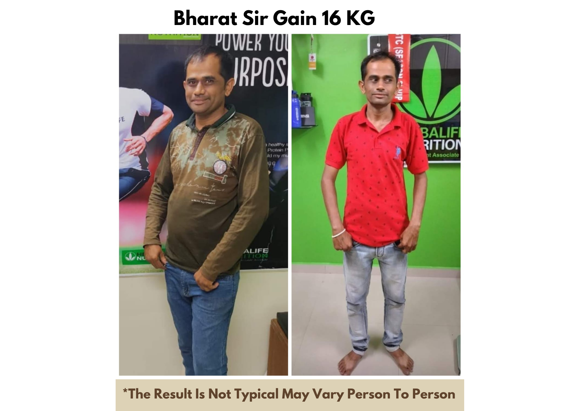 Transformation example - Muscle Gain