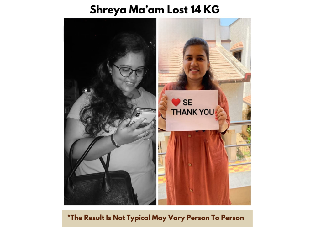 weight loss result shreya maam